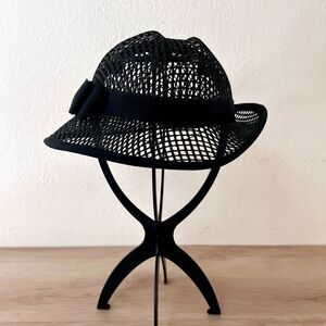 Vintage Black Mesh Whimsigoth Cloche Cocktail Hat Sonni of San Francisco (OS)